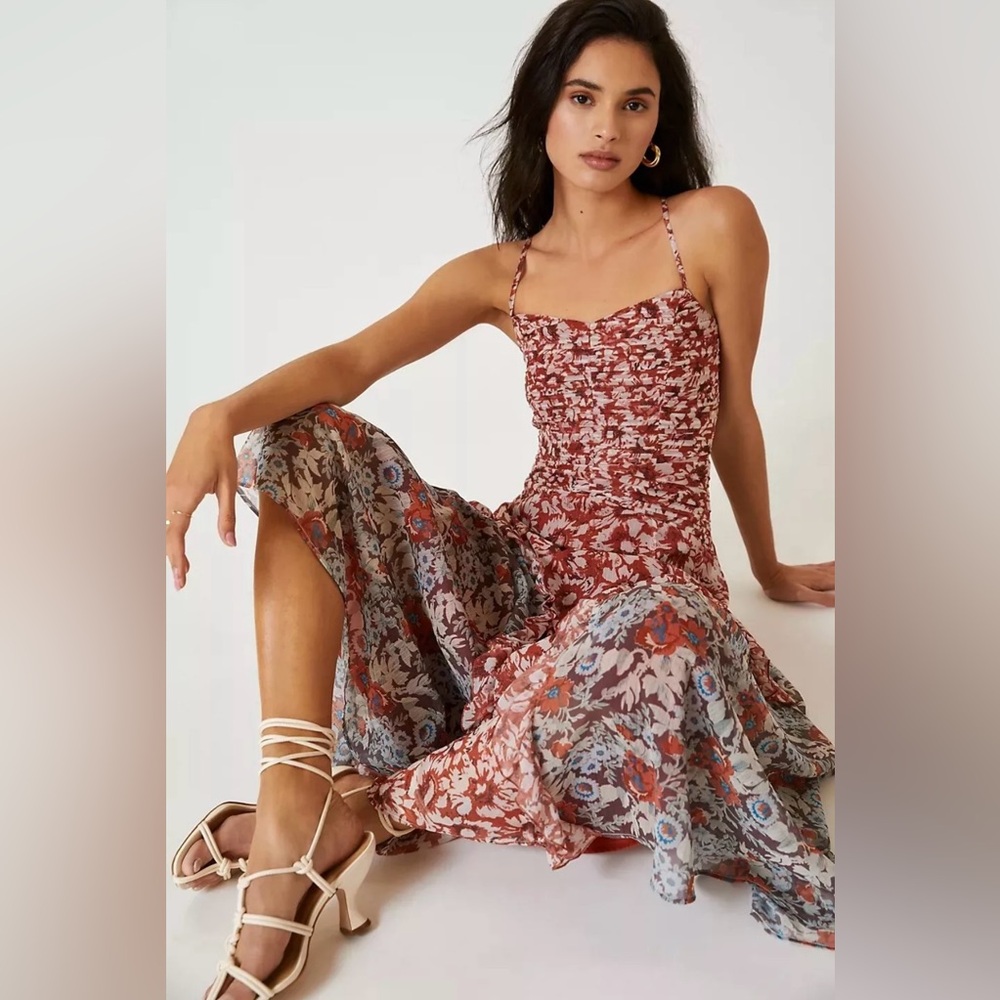 Anthropologie Let Me Be Ruffle Dress